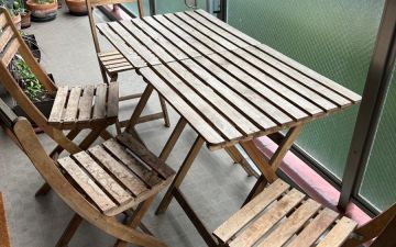 Out door IKEA chairs and tables 